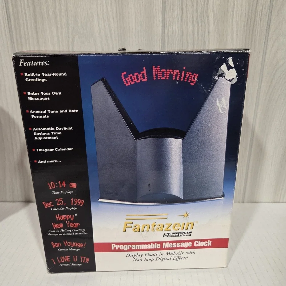 Fantazein Programmable LED Time Clock Message Sign U2100E Floating TESTED